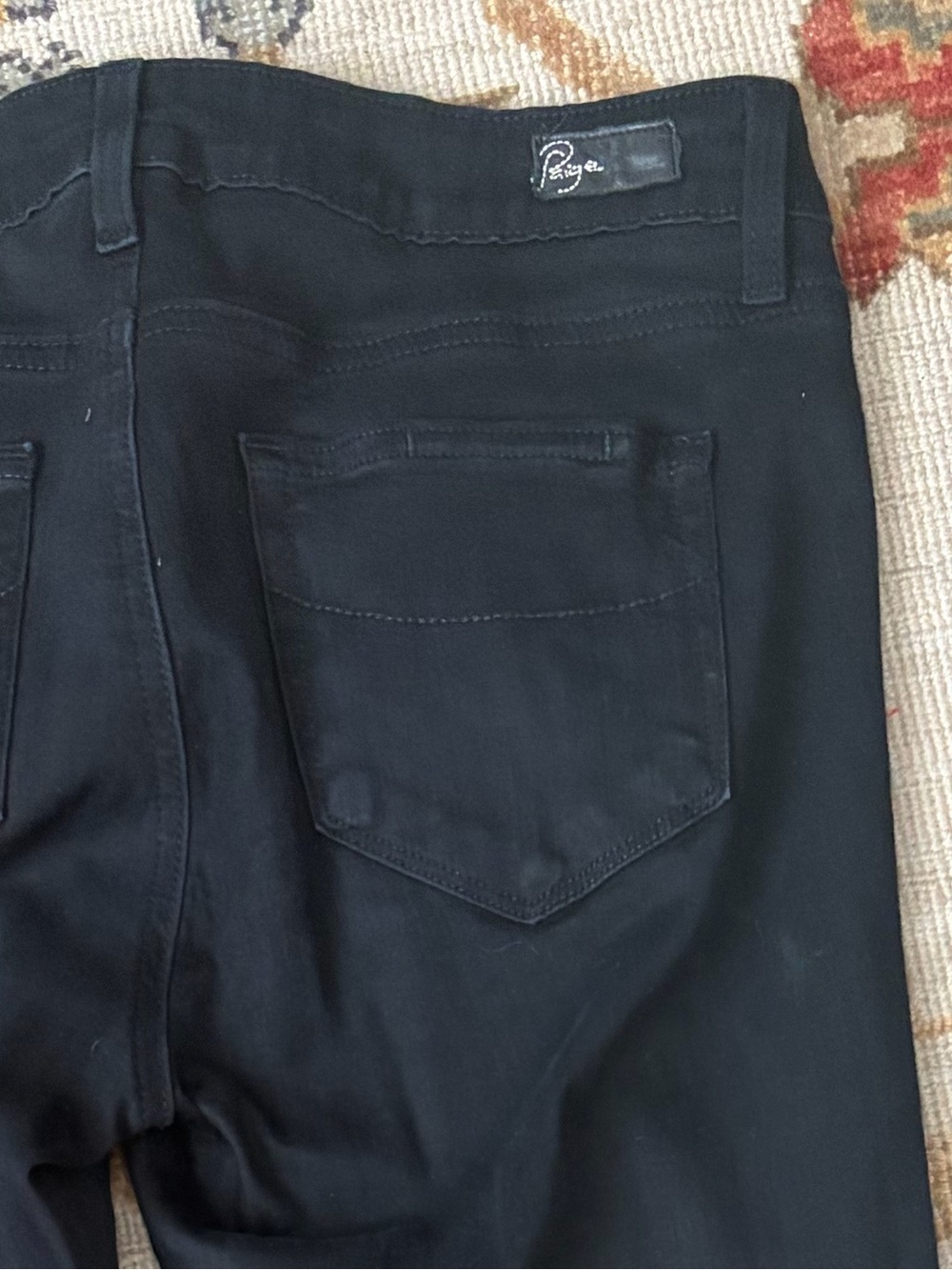 Paige Skyline Black Skinny Jeans Size 27